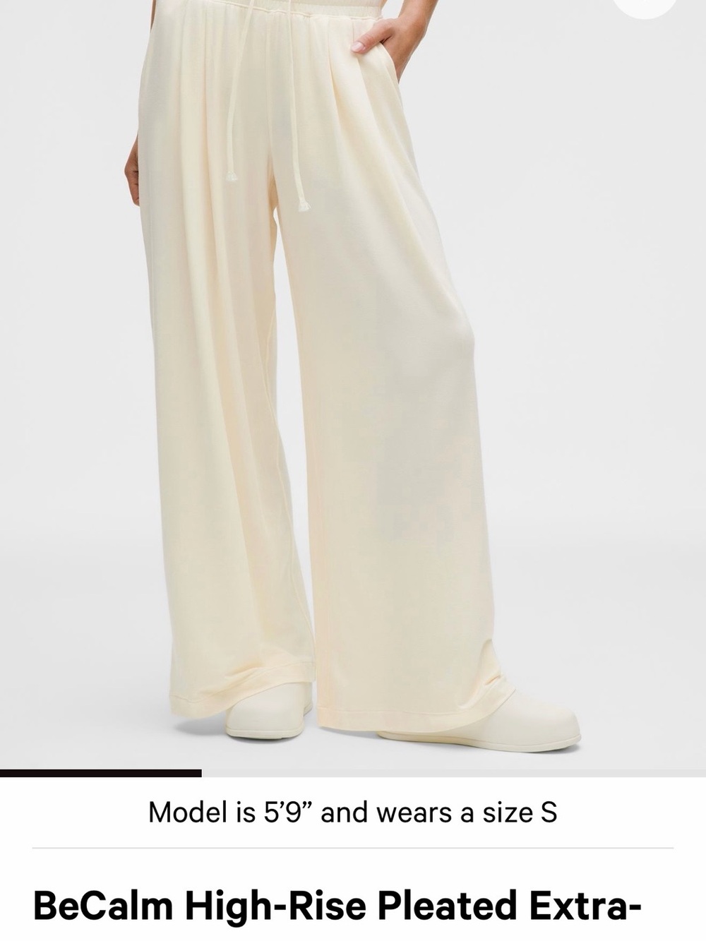 lululemon athletica BeCalm High-Rise Wide-Leg Pants — Cream